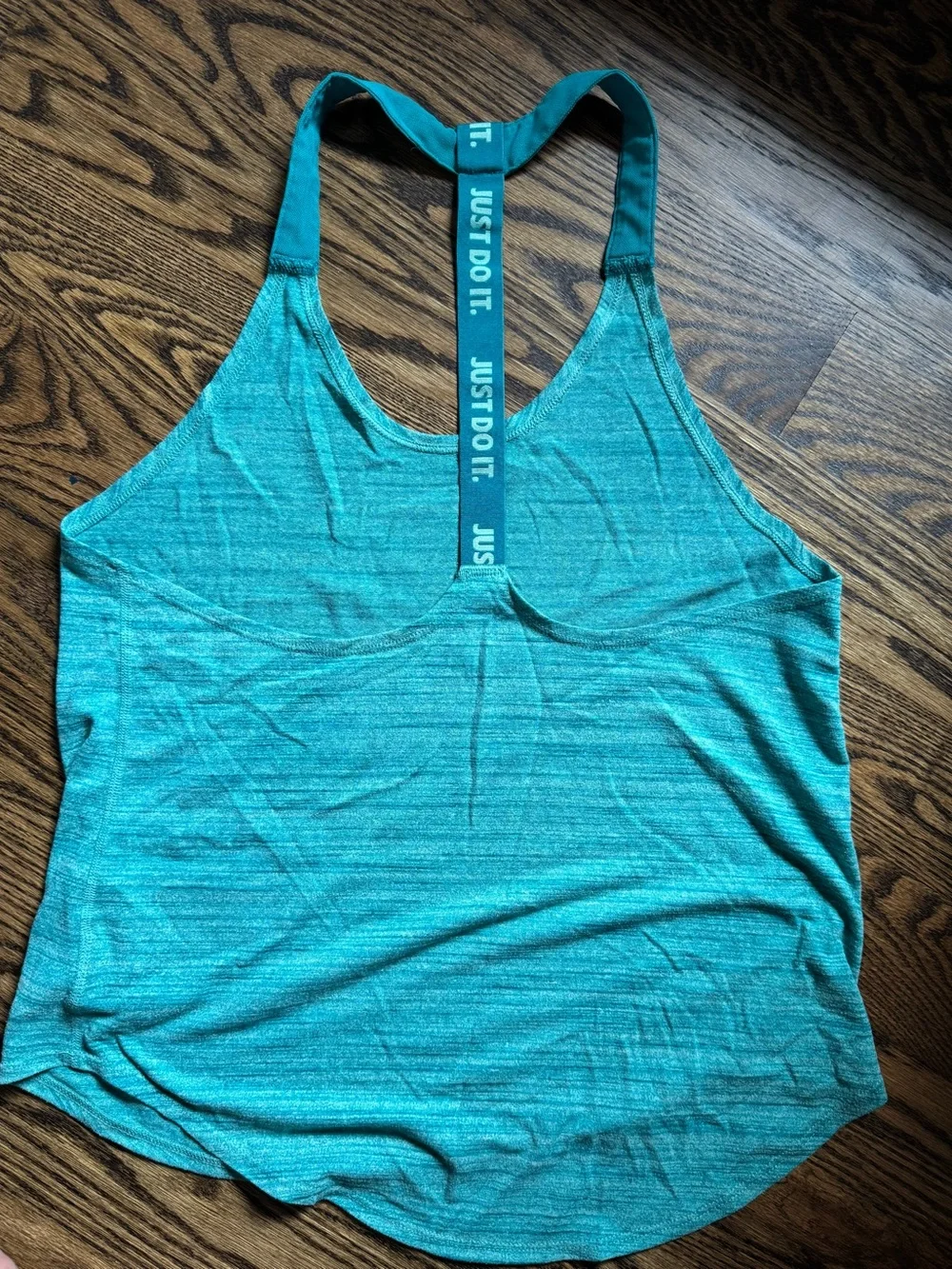 Teal Athletic Tank with Branded Strap